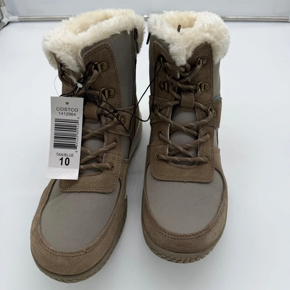 Weatherproof Vintage Chloe Women Tan BFaux Fur Winter Snow Boots Size 10 NEW